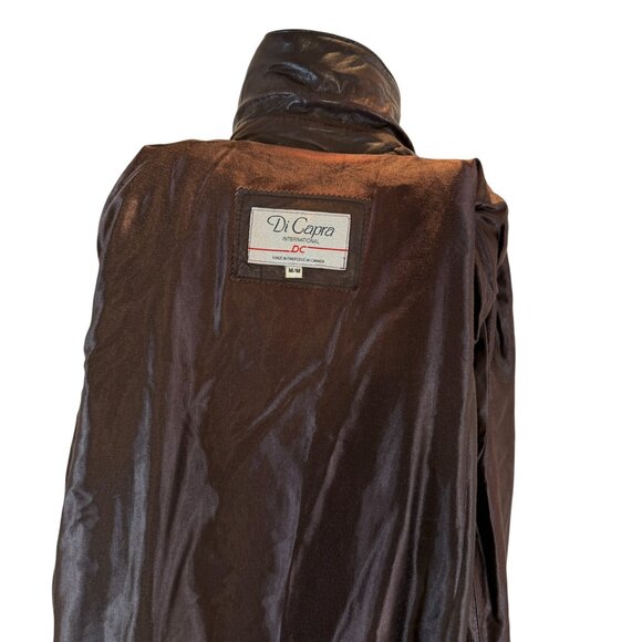 Vintage Di Capra International Brown Leather & Suede Patchwork Coat - Picture 11 of 15